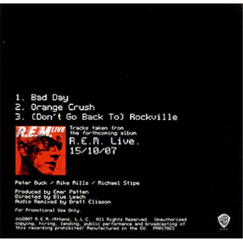 REM R.E.M. Live Album Sampler UK Promo CD single (CD5 / 5") (420766)
