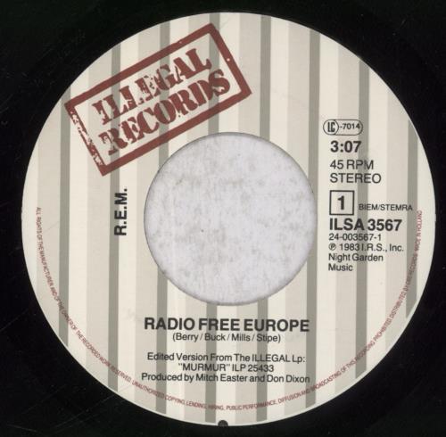 REM Radio Free Europe + Sleeve 7" vinyl single (7 inch record / 45) Dutch REM07RA65000