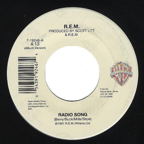 REM Radio Song US 7" vinyl single (7 inch record / 45) (201292)