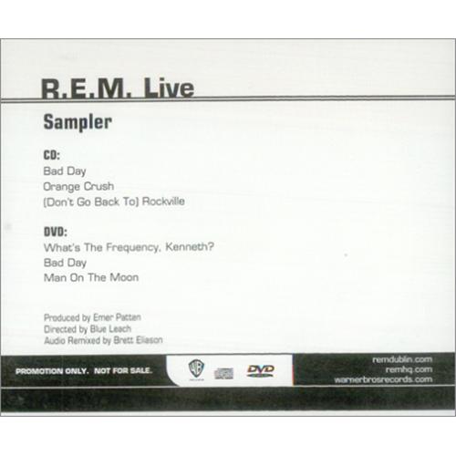 REM REM Live Sampler US Promo 2disc CD/DVD set (419012)