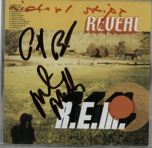REM Reveal - Fully Autographed CD album (CDLP) UK REMCDRE186115