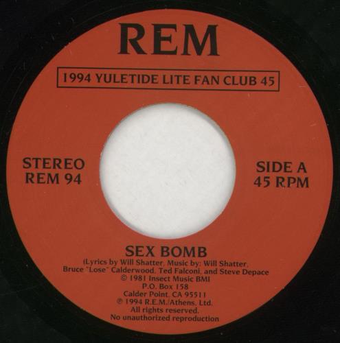 REM Sex Bomb - Complete + Mailer 7" vinyl single (7 inch record / 45) US REM07SE865129
