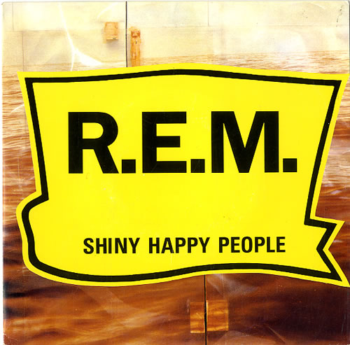 REM Shiny Happy People 7" vinyl single (7 inch record / 45) Spanish REM07SH00323