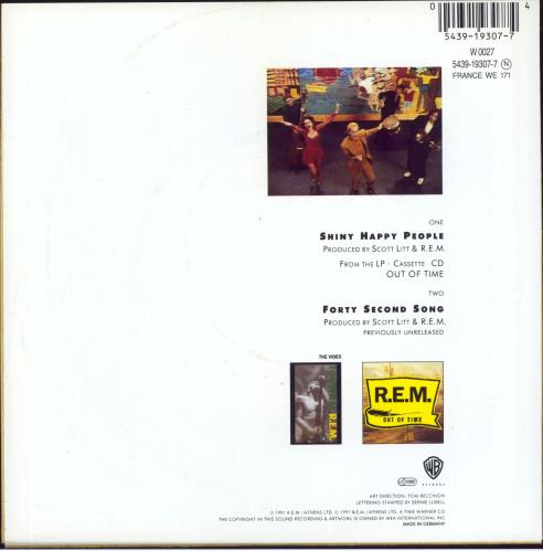 REM Shiny Happy People 7" vinyl single (7 inch record / 45) German REM07SH808282