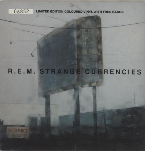 REM Strange Currencies - Neon Green Vinyl 7" vinyl single (7 inch record / 45) UK REM07ST606159