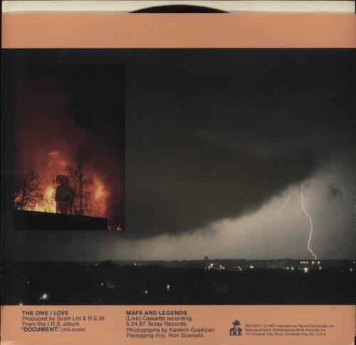 REM The One I Love 7" vinyl single (7 inch record / 45) US REM07TH864333