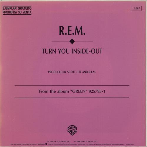 REM Turn You Inside Out 7" vinyl single (7 inch record / 45) Spanish REM07TU123621
