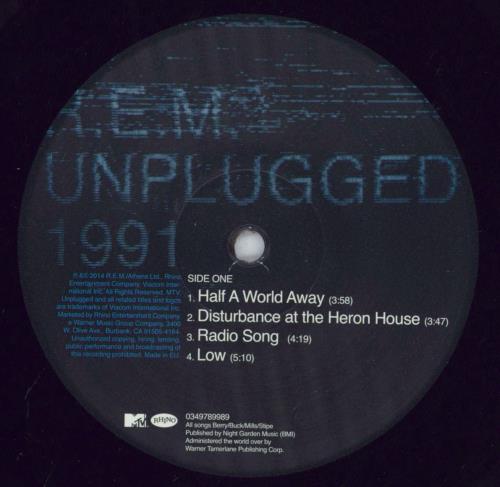 REM Unplugged 1991 2-LP vinyl record set (Double LP Album) UK REM2LUN828386