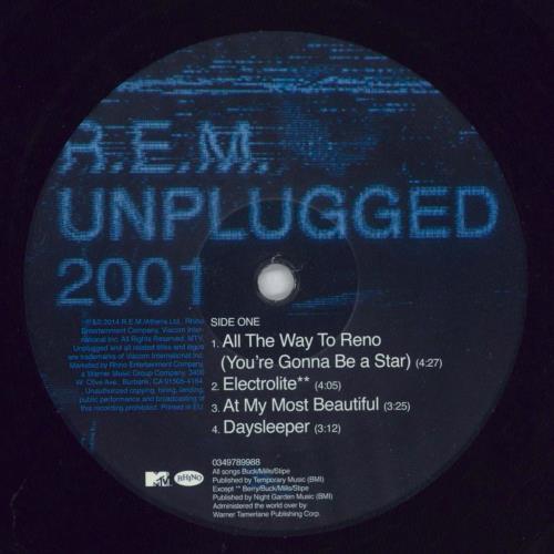 REM Unplugged 2001 2-LP vinyl record set (Double LP Album) UK REM2LUN828384