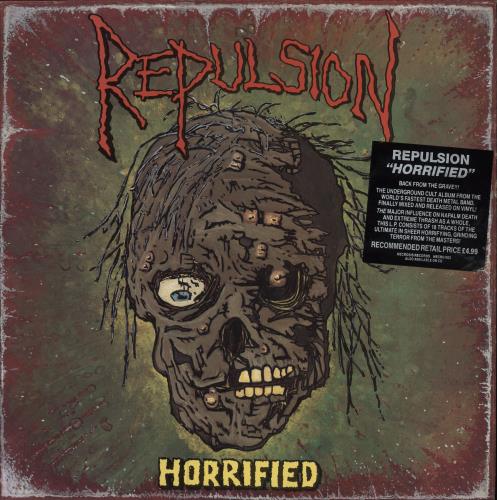 Repulsion Horrified + sticker vinyl LP album (LP record) UK R99LPHO784820