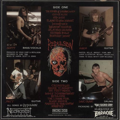 Repulsion Horrified vinyl LP album (LP record) UK R99LPHO887389