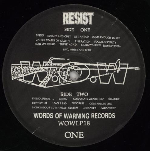 Resist The Solution... ...Revolution! vinyl LP album (LP record) UK 88ULPTH863070
