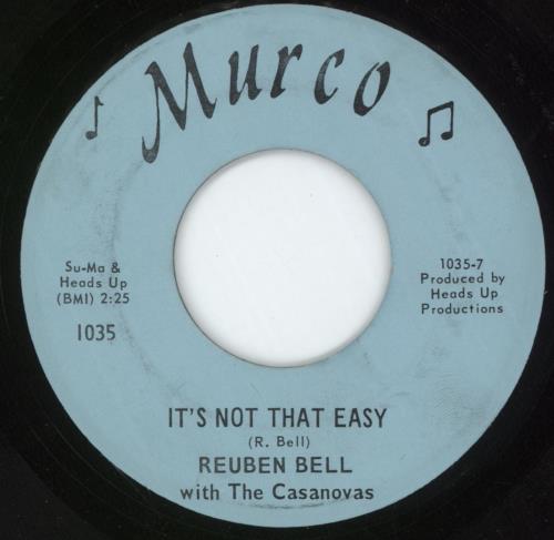 Reuben Bell It's Not That Easy 7" vinyl single (7 inch record / 45) US XE107IT889329