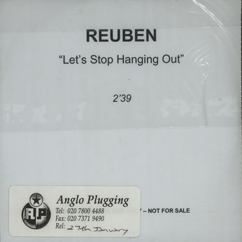 Reuben Let's Stop Hanging Out CD-R acetate UK REUCRLE246130