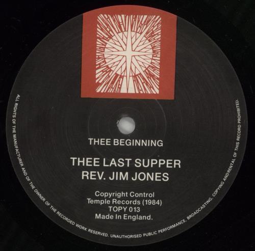 Rev. Jim Jones Thee Last Supper vinyl LP album (LP record) UK 9J7LPTH864489