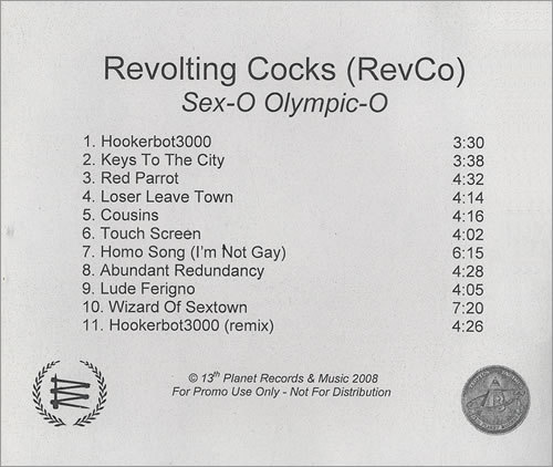 Revolting Cocks Sex-O Olympic-O CD-R acetate US RVCCRSE473712