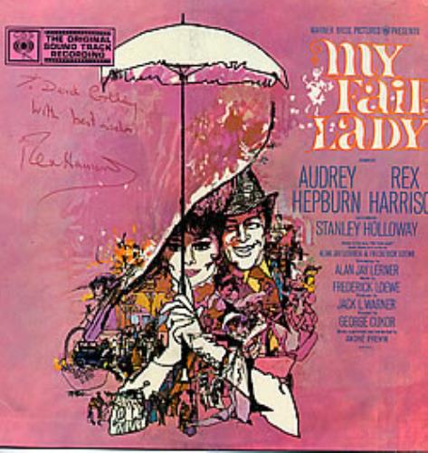 Rex Harrison My Fair Lady - Autographed vinyl LP album (LP record) UK RA8LPMY277199