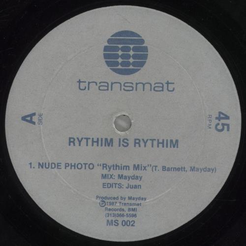 Rhythim Is Rhythim Nude Photo - Silver Labels 12" vinyl single (12 inch record / Maxi-single) US X3012NU857181