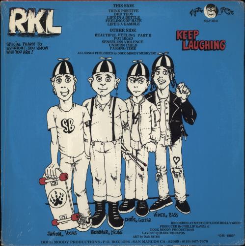 Rich Kids On LSD Keep Laughing - Blue Vinyl vinyl LP album (LP record) US R57LPKE860039