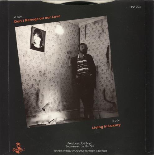 Richard & Linda Thompson Don't Renege On Our Love 7" vinyl single (7 inch record / 45) UK R&L07DO83284