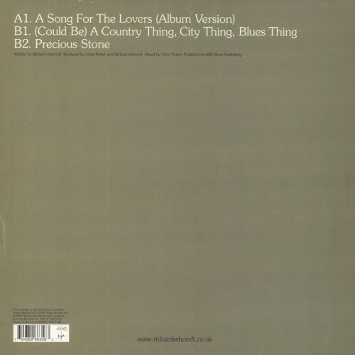 Richard Ashcroft A Song For The Lovers 12" vinyl single (12 inch record / Maxi-single) UK CFT12AS154168