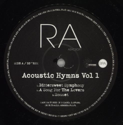 Richard Ashcroft Acoustic Hymns Vol 1 - 180 Gram Vinyl 2-LP vinyl record set (Double LP Album) UK CFT2LAC874683