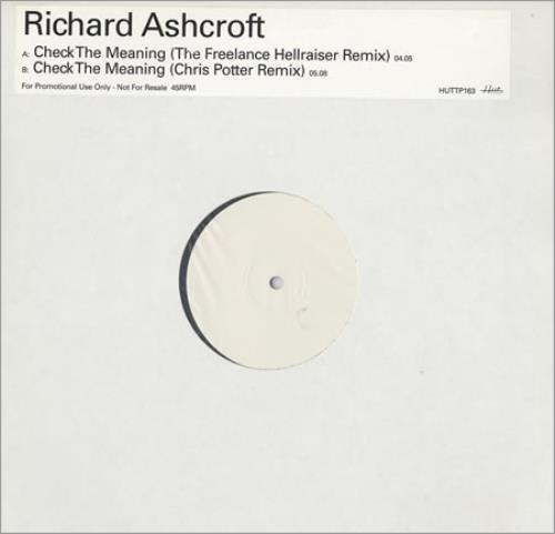 Richard Ashcroft Check The Meaning 12" vinyl single (12 inch record / Maxi-single) UK CFT12CH247061