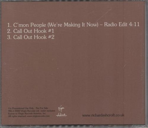 Richard Ashcroft C'mon People CD single (CD5 / 5") US CFTC5CM168069