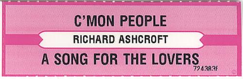 Richard Ashcroft C'mon People 7" vinyl single (7 inch record / 45) US CFT07CM179318