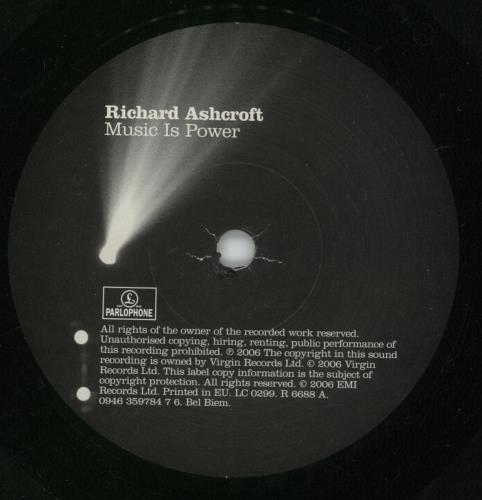 Richard Ashcroft Music Is Power 7" vinyl single (7 inch record / 45) UK CFT07MU355444