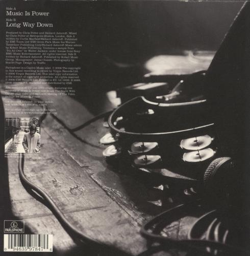 Richard Ashcroft Music Is Power 7" vinyl single (7 inch record / 45) UK CFT07MU355444