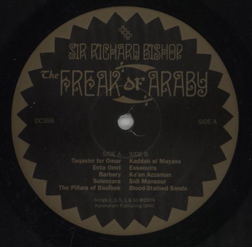 Richard Bishop The Freak Of Araby vinyl LP album (LP record) US 1NMLPTH862075