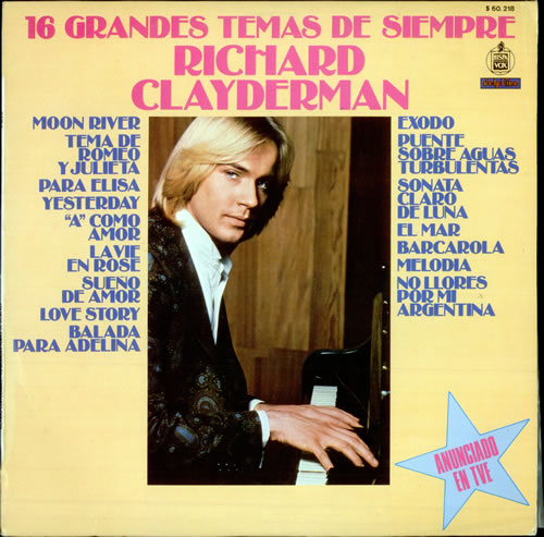 Richard Clayderman 16 Grandes Temas De Siempre vinyl LP album (LP record) Spanish RC1LPGR509543