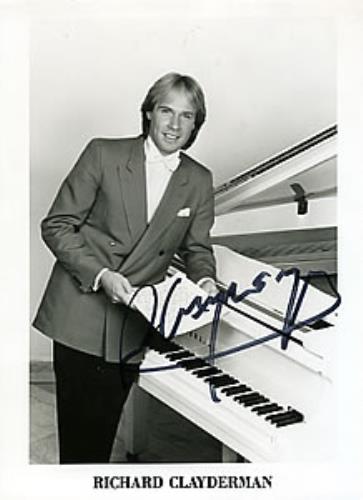 Richard Clayderman Autographed Publicity Photograph photograph UK RC1PHAU283194