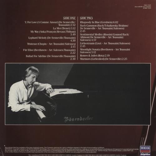 Richard Clayderman Richard Clayderman vinyl LP album (LP record) UK RC1LPRI304404