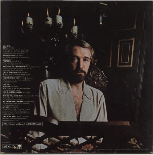Richard Harris My Boy vinyl LP album (LP record) US RHRLPMY698753