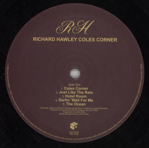 Richard Hawley Coles Corner vinyl LP album (LP record) UK WLELPCO333969