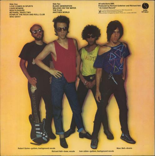 Richard Hell & Voidoids Blank Generation vinyl LP album (LP record) UK RIHLPBL829644