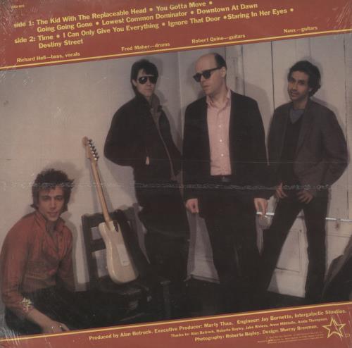 Richard Hell & Voidoids Destiny Street - Sealed vinyl LP album (LP record) US RIHLPDE859091