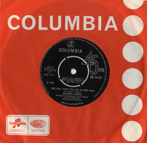 Richard Loring The Girl With The Sun In Her Hair 7" vinyl single (7 inch record / 45) UK RQL07TH482613