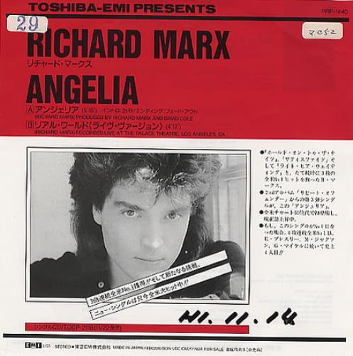 Richard Marx Angelia 7" vinyl single (7 inch record / 45) Japanese MRX07AN37857