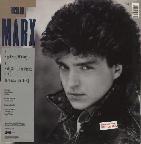 Richard Marx Right Here Waiting 12" vinyl single (12 inch record / Maxi-single) UK MRX12RI28050