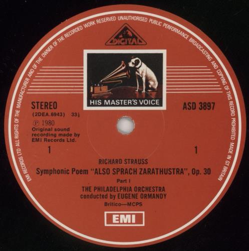 Richard Strauss Also Sprach Zarathustra vinyl LP album (LP record) UK RG6LPAL860925