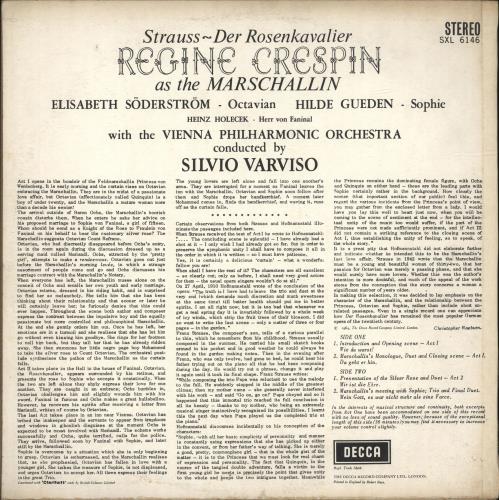 Richard Strauss Der Rosenkavalier - 2nd vinyl LP album (LP record) UK RG6LPDE699886