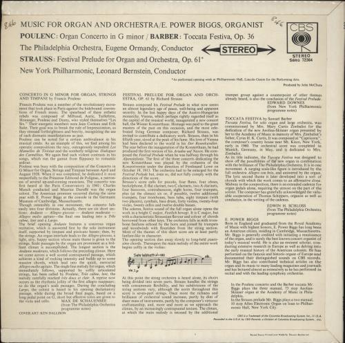 Richard Strauss Music For Organ And Orchestra vinyl LP album (LP record) UK RG6LPMU484402