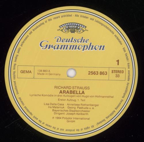 Richard Strauss Strauss: Arabella Vinyl Box Set German RG6VXST892580