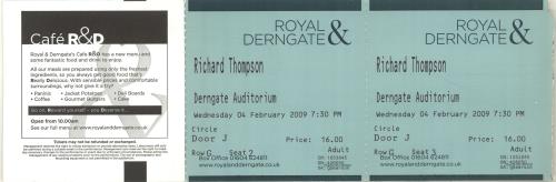 Richard Thompson 1000 Years Of Popular Music + ticket stubs 3-disc CD/DVD Set UK RTH3DYE698713
