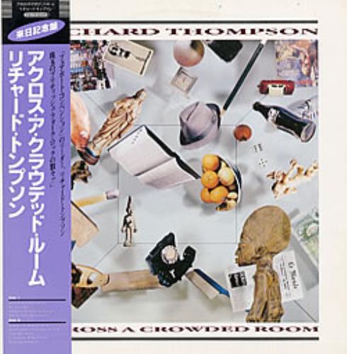 Richard Thompson Across A Crowded Room - autographed vinyl LP album (LP record) Japanese RTHLPAC209491