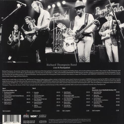 Richard Thompson Live At Rockpalast 2-LP vinyl record set (Double LP Album) German RTH2LLI892101