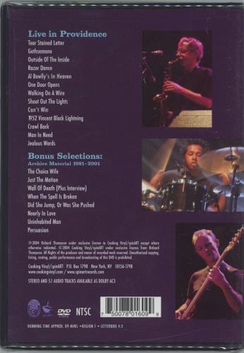 Richard Thompson Live In Providence DVD US RTHDDLI772097